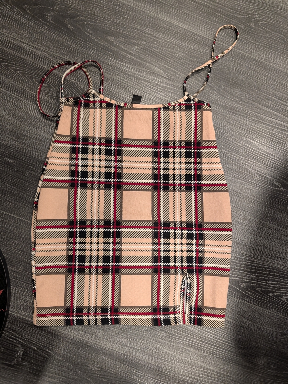 Plaid Pinafore Overall Mini Dress